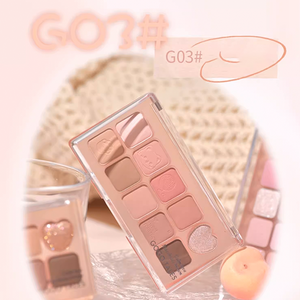 GOGO TALES Sweet Misty 10 Color Eyeshadow Palette Highlight Blush Gogotales 戈戈舞甜心朦雾十色眼影盘 腮红高光一体盘