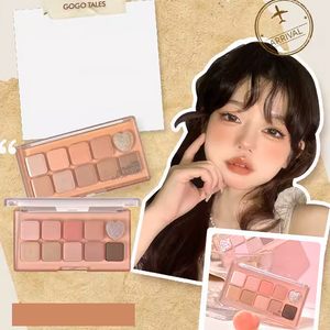 GOGO TALES Sweet Misty 10 Color Eyeshadow Palette Highlight Blush Gogotales 戈戈舞甜心朦雾十色眼影盘 腮红高光一体盘