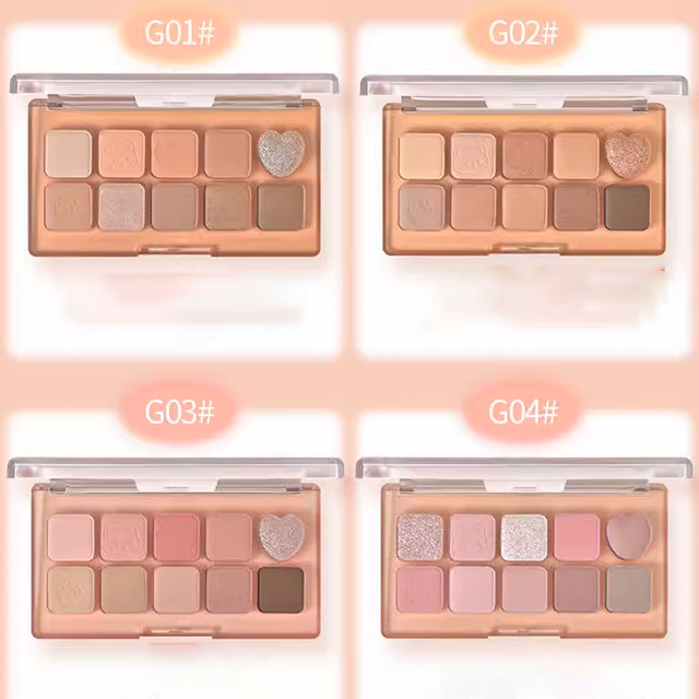 GOGO TALES Sweet Misty 10 Color Eyeshadow Palette Highlight Blush Gogotales 戈戈舞甜心朦雾十色眼影盘 腮红高光一体盘