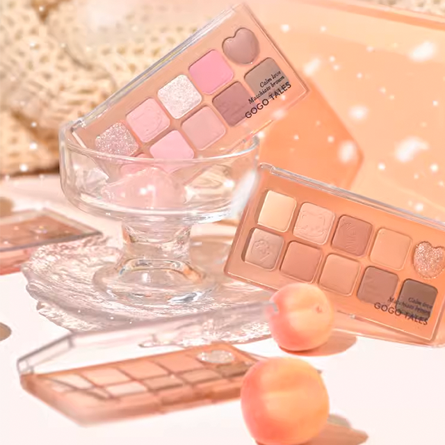 GOGO TALES Sweet Misty 10 Color Eyeshadow Palette Highlight Blush Gogotales 戈戈舞甜心朦雾十色眼影盘 腮红高光一体盘