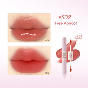 CHIOTURE Double Effect Double-Headed Lip Glaze Mirror Glossy Lipstick Chio ture 稚优泉双头唇釉组合 镜面水光唇蜜不沾杯口红