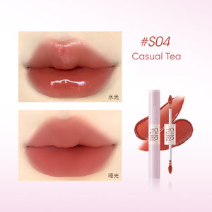 CHIOTURE Double Effect Double-Headed Lip Glaze Mirror Glossy Lipstick Chio ture 稚优泉双头唇釉组合 镜面水光唇蜜不沾杯口红