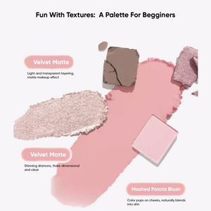 CHIOTURE 5 Color Eyeshadow Palette Blush Highlighter Chio ture 稚优泉五色眼影腮红盘 大地色珠光哑光日常淡妆