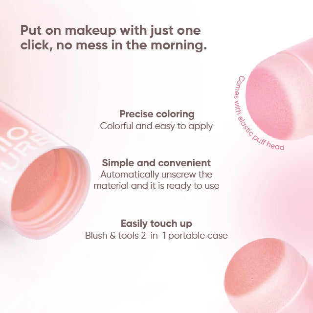 CHIOTURE Blush Stick Blush Cream Chio ture 稚优泉戳戳腮红棒膏 单色腮红膨胀收缩色