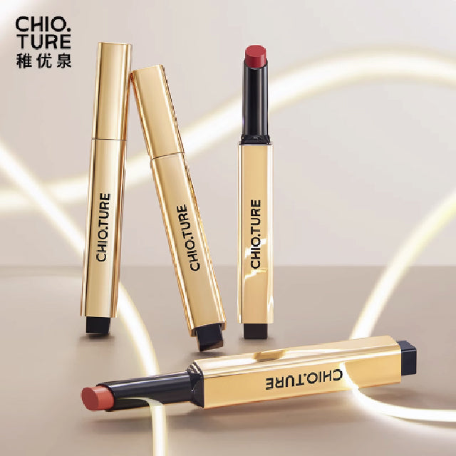 CHIOTURE Solid Lip Gloss Small Gold Tube Lipstick Chio ture 稚优泉持光固体唇蜜 小金管唇釉镜面水光口红