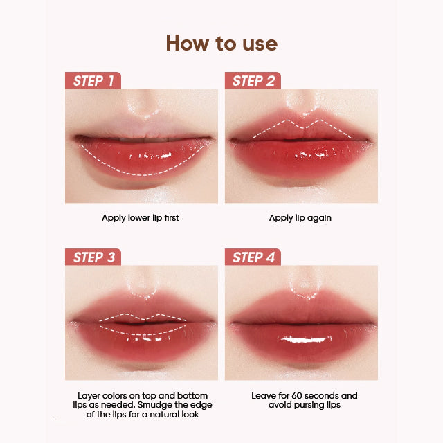 CHIOTURE Colour Locking Glossy Lip Glaze Mirror Lipstick Chio ture 稚优泉锁色水光唇釉 持妆滋润镜面口红