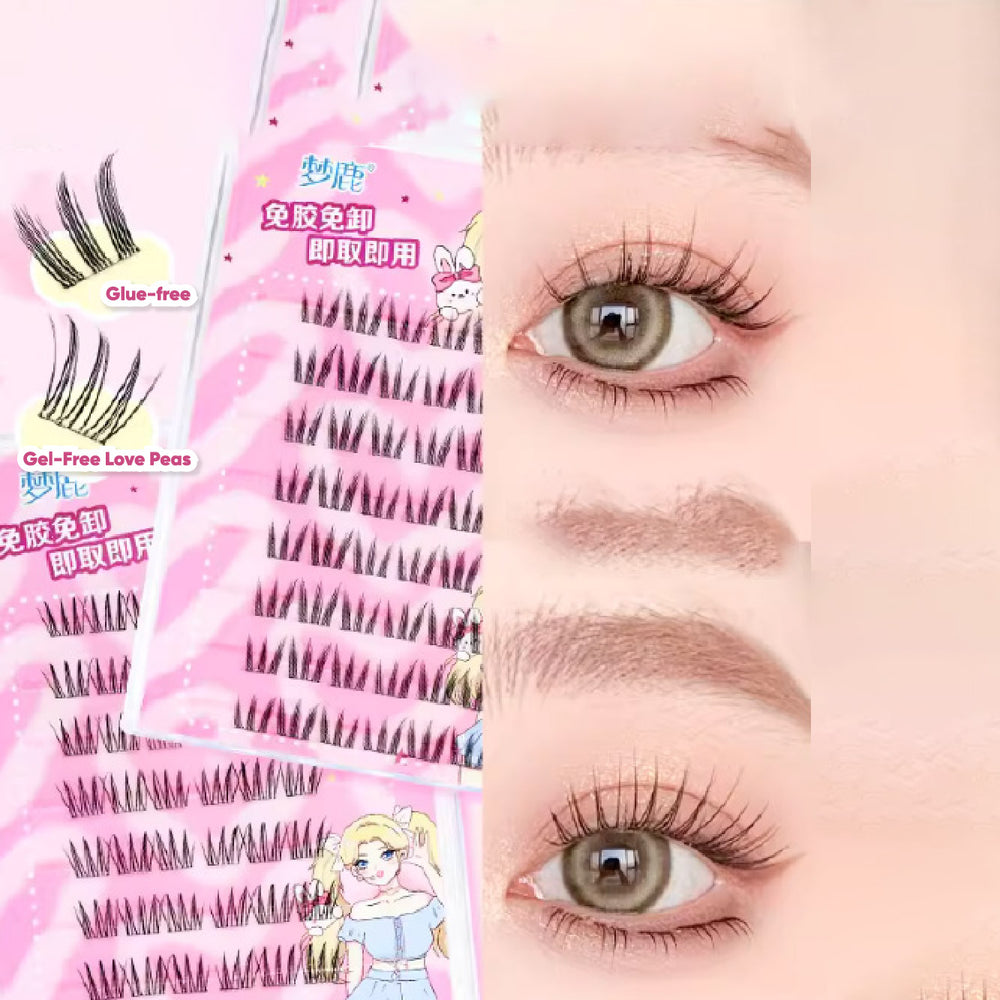 DREAM DEER Glue Free Single Cluster False Eyelashes Idol Fake Eyelash 梦鹿免胶单簇假睫毛 爱豆女团风假睫毛