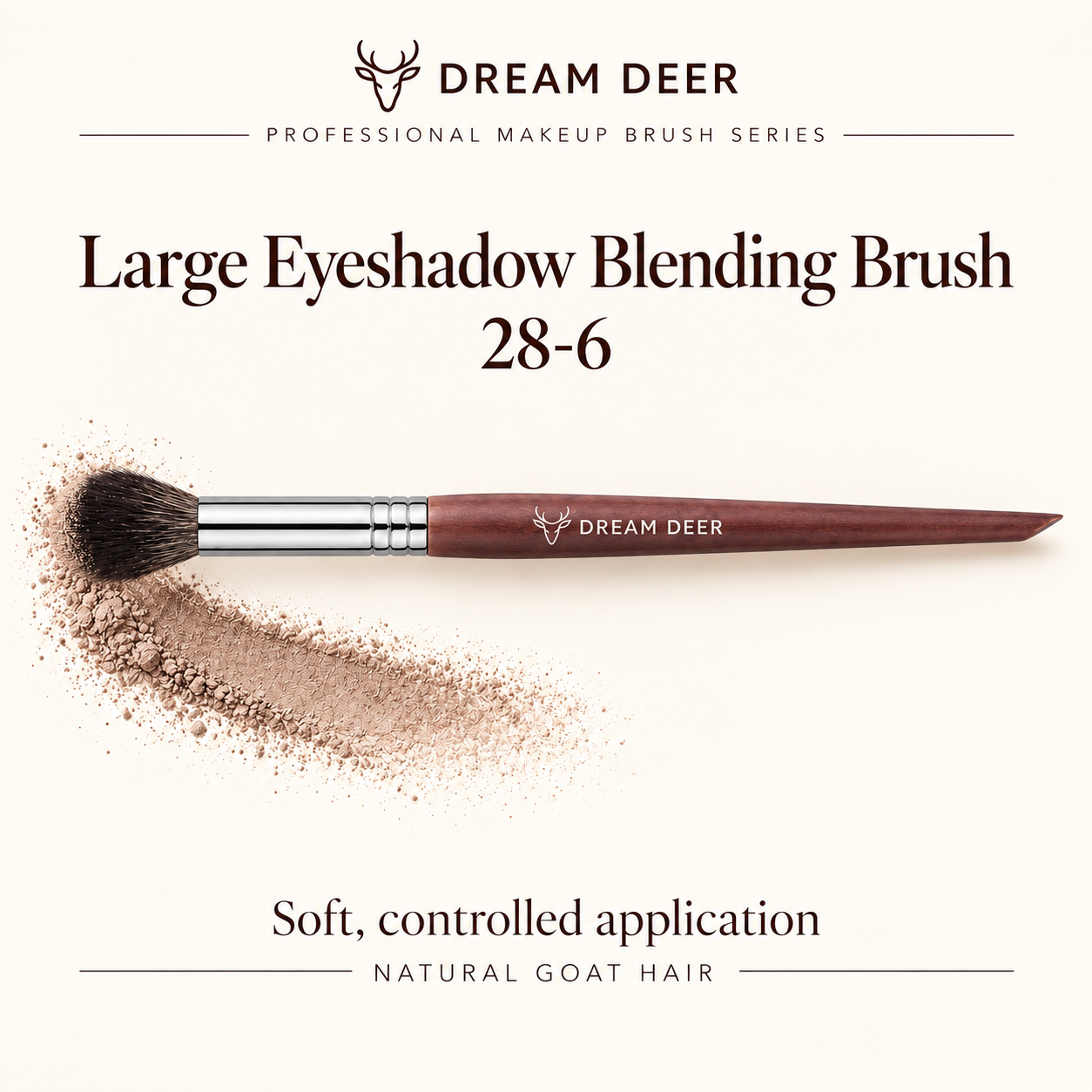 Dream Deer Large Eyeshadow Blending Brush — Professional Series 28-6 — application
