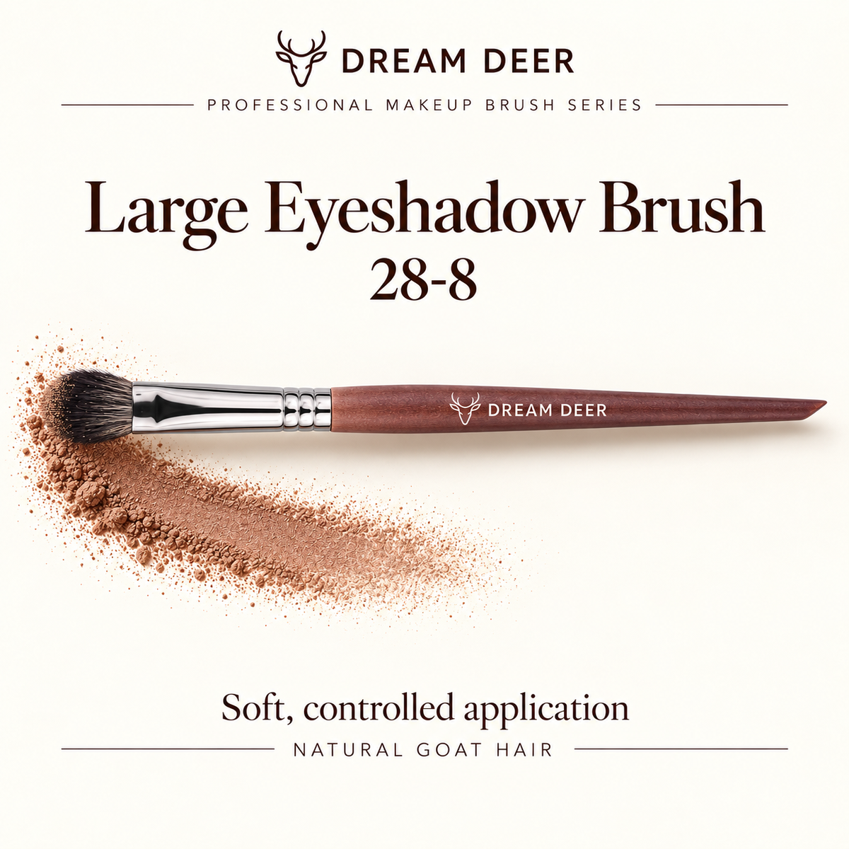 Dream Deer Large Eyeshadow Brush — Professional Series 28-8 — application