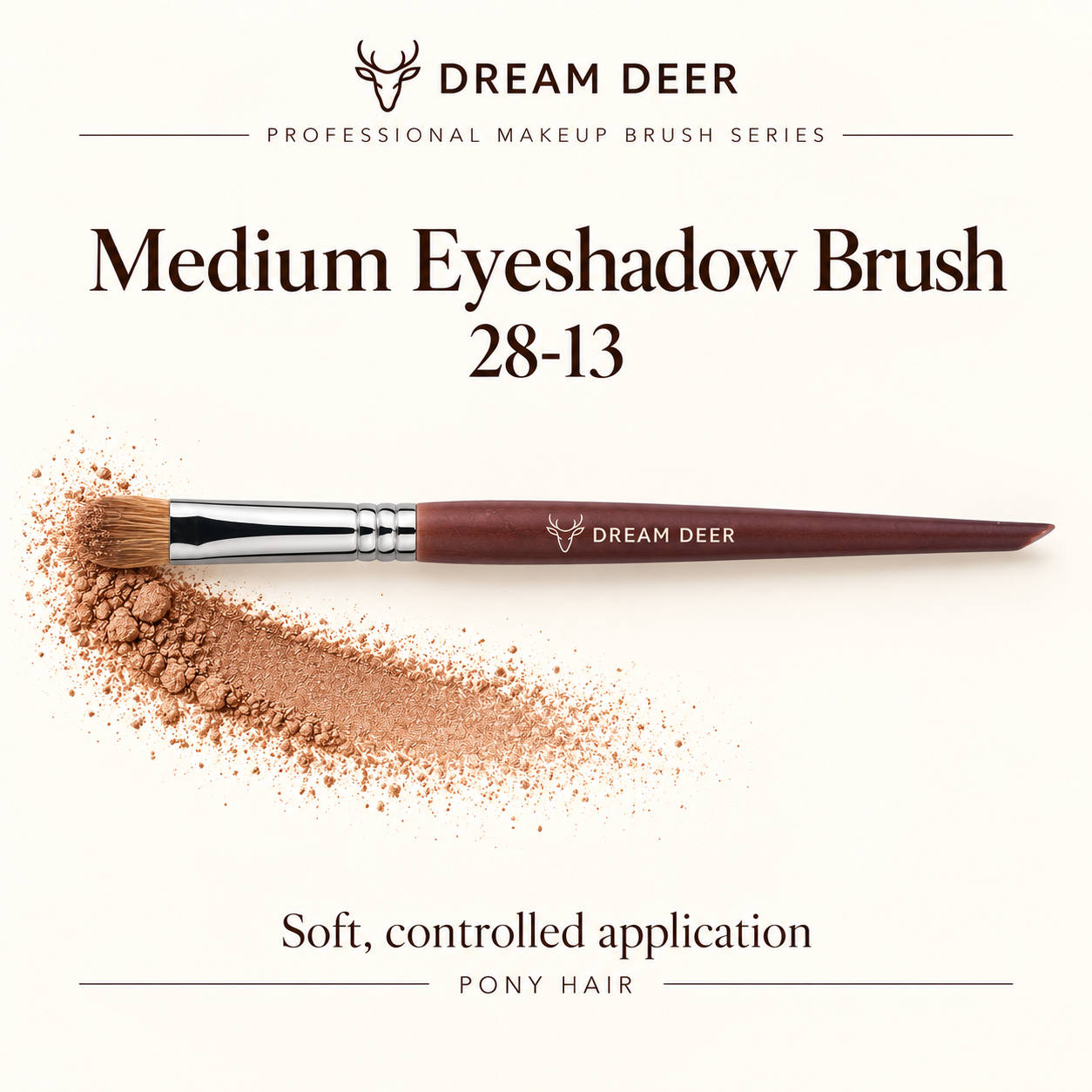 Dream Deer Medium Eyeshadow Brush — Professional Series 28-13 — application