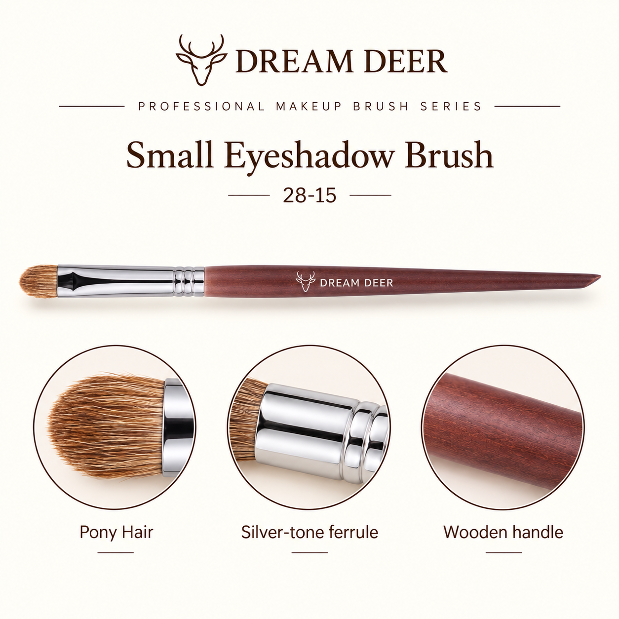 Dream Deer Small Eyeshadow Brush — Professional Series 28-15 — material details