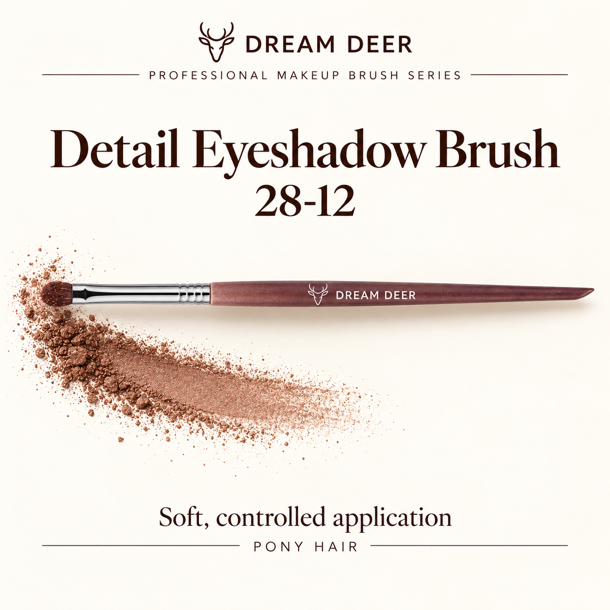 Dream Deer Detail Eyeshadow Brush — Professional Series 28-12 — application