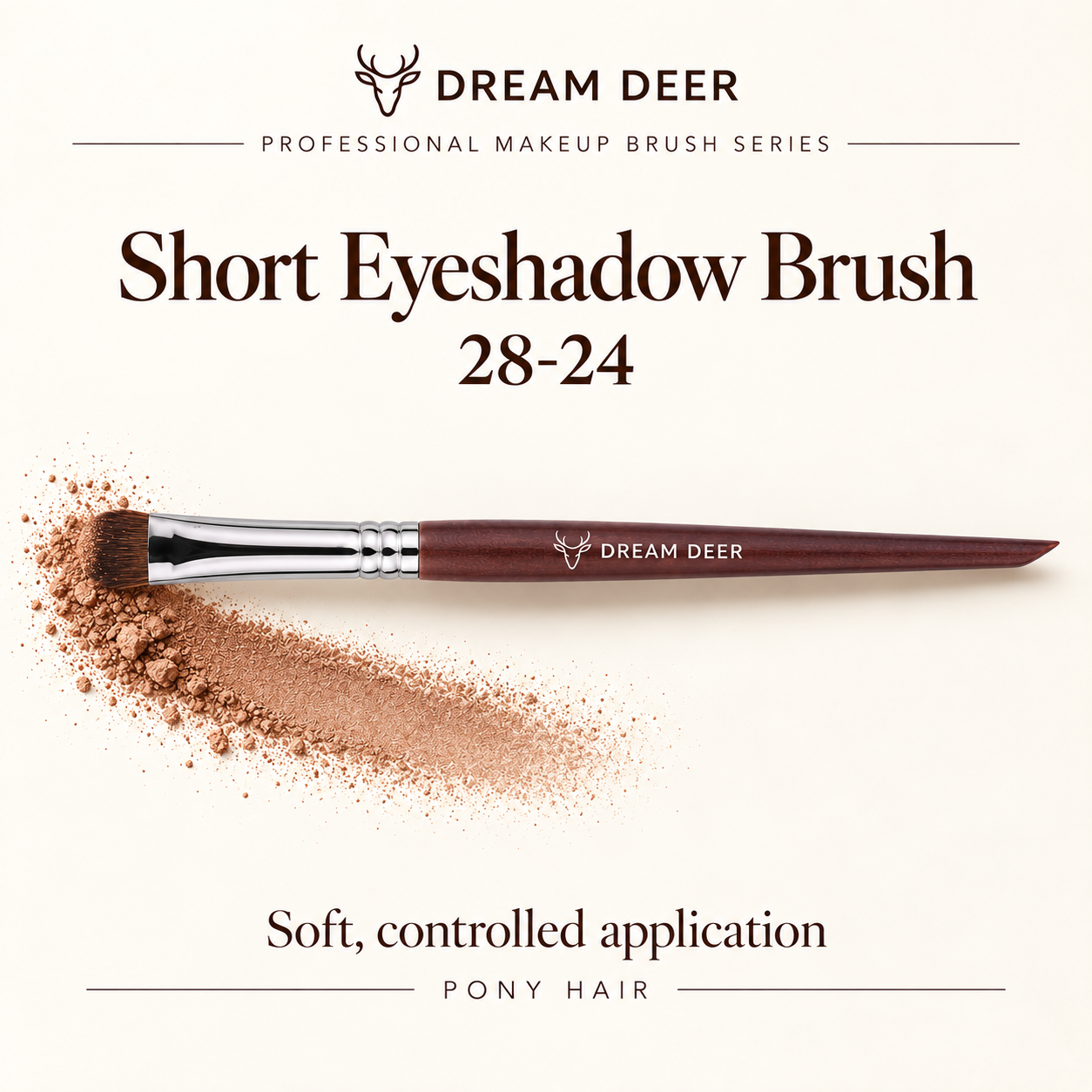 Dream Deer Short Eyeshadow Brush — Professional Series 28-24 — application