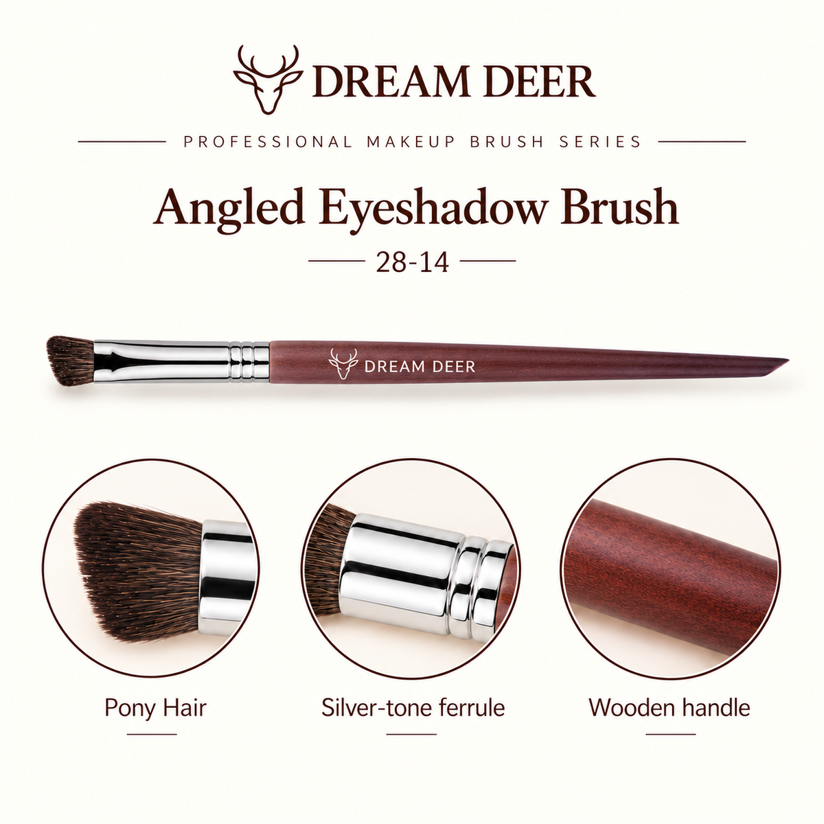Dream Deer Angled Eyeshadow Brush — Professional Series 28-14 — material details