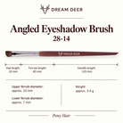 Dream Deer Angled Eyeshadow Brush — Professional Series 28-14 — measurements