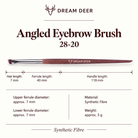 Dream Deer Angled Eyebrow Brush — Professional Series 28-20 — measurements