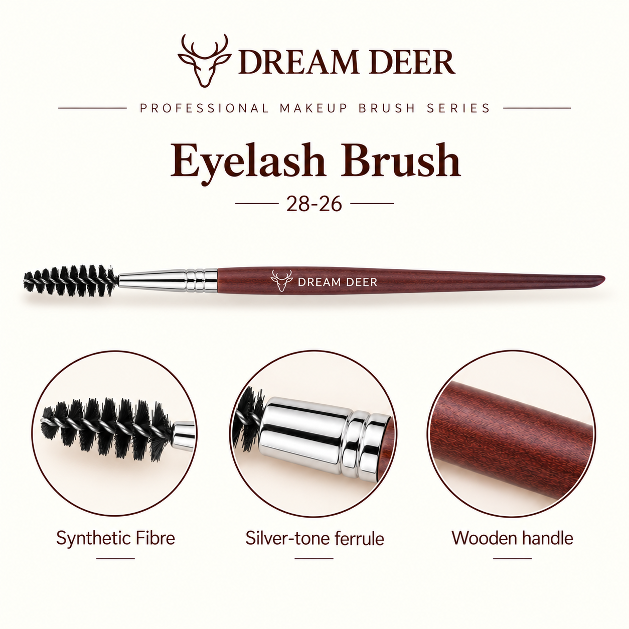 Dream Deer Eyelash Brush — Professional Series 28-26 — material details
