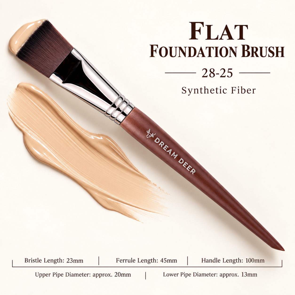 Dream Deer Flat Foundation Brush — Professional Series 28-25 — application