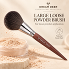 Dream Deer Large Loose Powder Brush — Professional Series 28-2 — application
