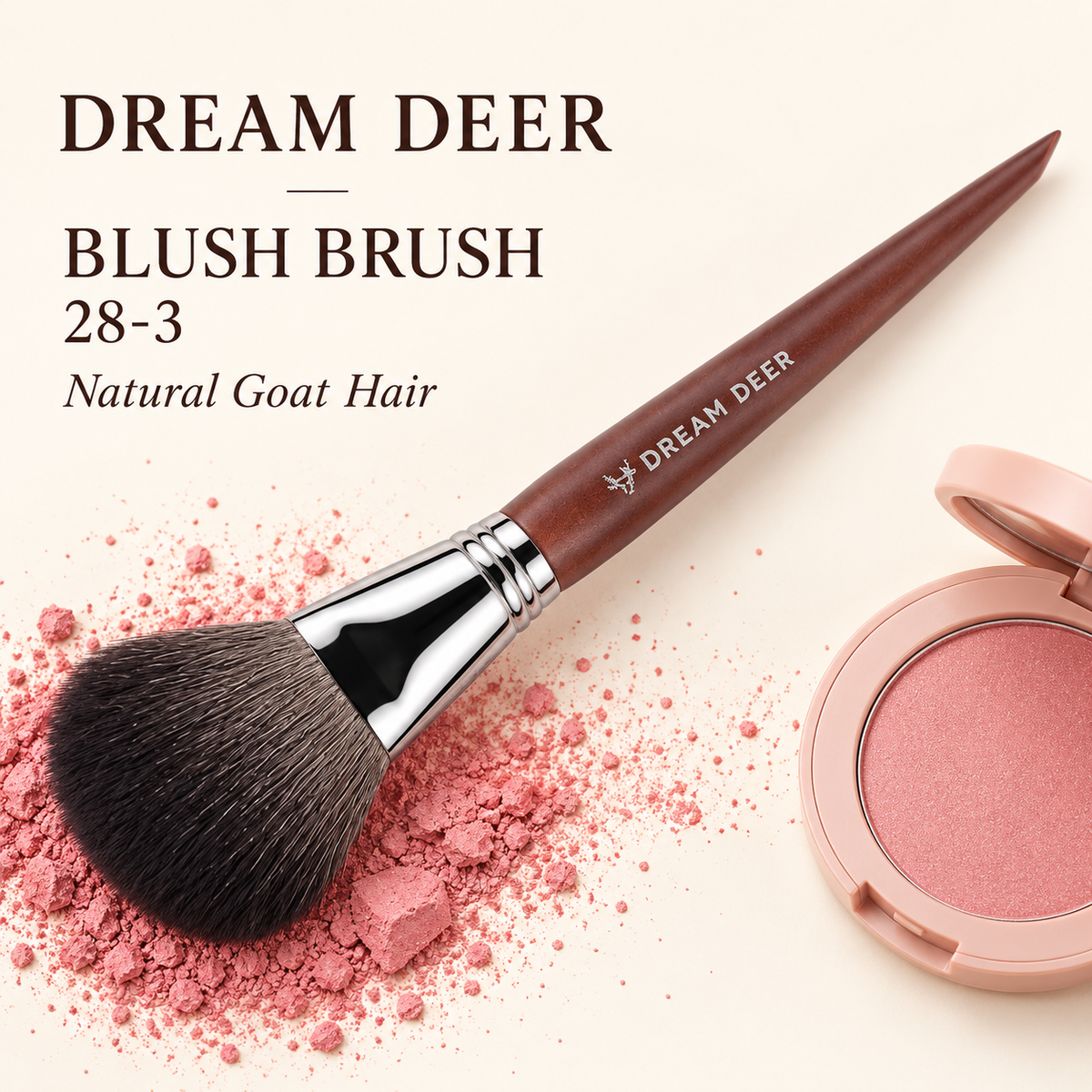 Dream Deer Blush Brush — Professional Series 28-3 — application