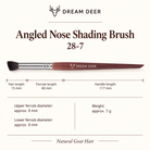 Dream Deer Angled Nose Shading Brush — Professional Series 28-7 — measurements