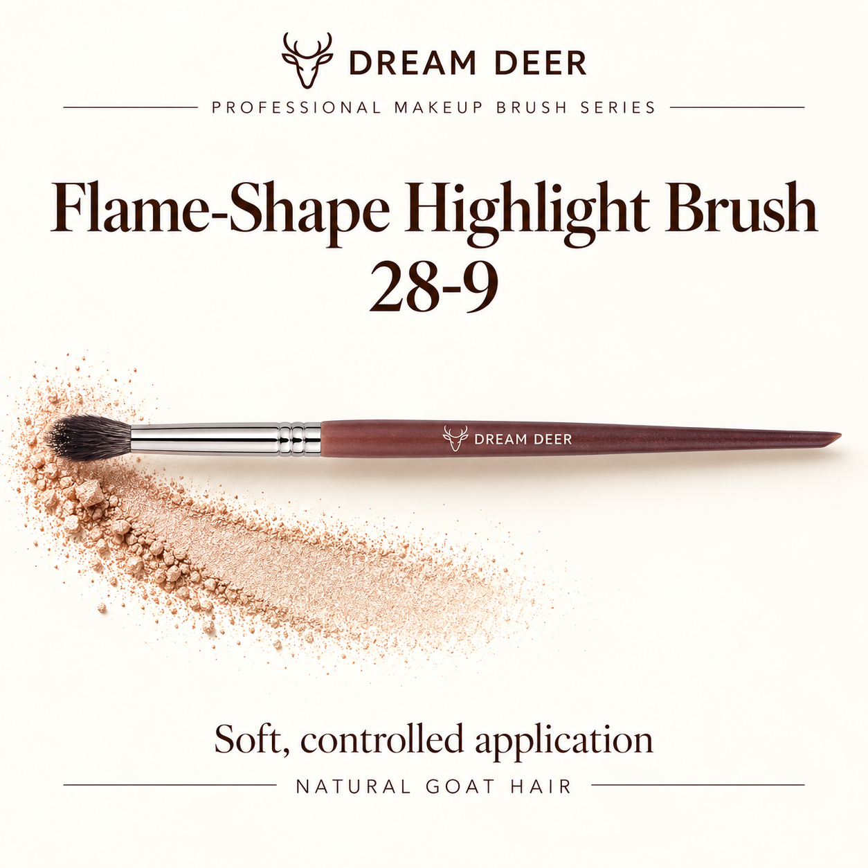 Dream Deer Flame-Shape Highlight Brush — Professional Series 28-9 — application