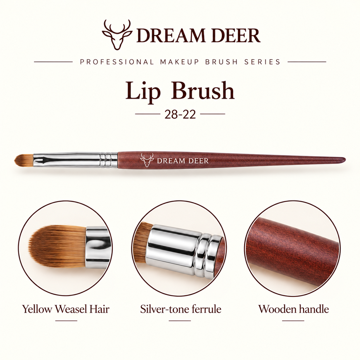 Dream Deer Lip Brush — Professional Series 28-22 — material details