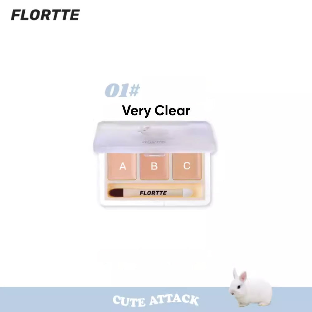 FLORTTE Cute Song Concealer Palette Flortte 花洛莉亚可爱颂系列3色遮瑕膏