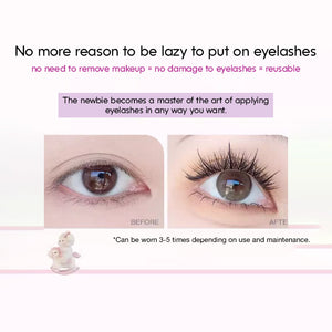 FLORTTE Glue-Free False Eyelashes 花洛莉亚自粘免胶假睫毛分段式