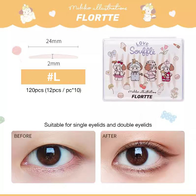 FLORTTE X Mikko Invisible Natural Double Eyelid Tape 花洛莉亚 X Mikko 联名款隐形自然双眼皮贴