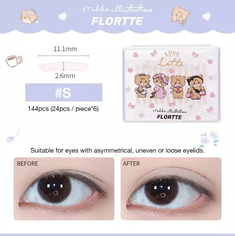 FLORTTE X Mikko Invisible Natural Double Eyelid Tape 花洛莉亚 X Mikko 联名款隐形自然双眼皮贴