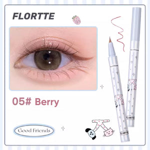 FLORTTE Good Fat Friend Club Slim Liquid Eyeliner 花洛莉亚好胖友俱乐部万向眼线液笔 多用旋转笔头