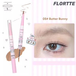 FLORTTE Good Fat Friend Club Double-Headed Eyebrow Pencil 花洛莉亚好胖友双头染眉膏刀峰眉笔