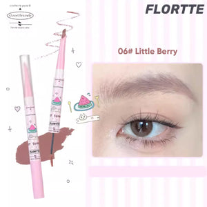 FLORTTE Good Fat Friend Club Double-Headed Eyebrow Pencil 花洛莉亚好胖友双头染眉膏刀峰眉笔