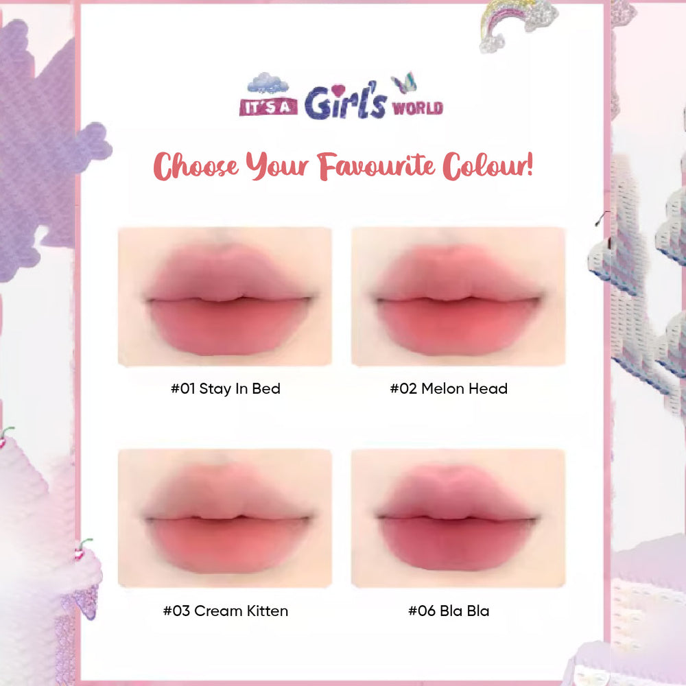 FLORTTE Wackky Girls Dorm Lip Cream Matte Lipstick 花洛莉亚女生宿舍系列奶糕唇霜 雾面哑光口红唇泥