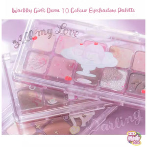 FLORTTE Wackky Girls Dorm 10 Colour Eyeshadow Palette 花洛莉亚女生宿舍系列十色眼影盘 新手日常珠光哑光