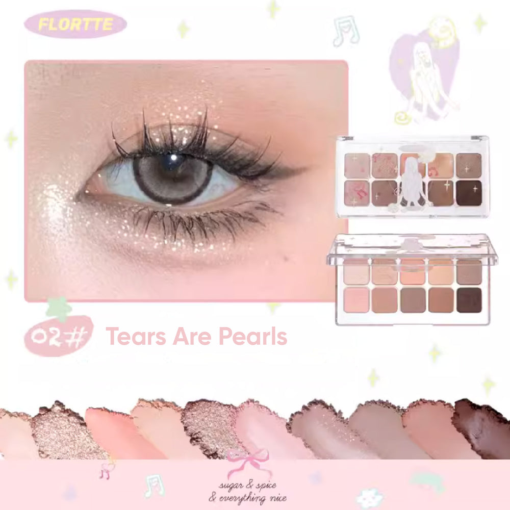 FLORTTE Wackky Girls Dorm 10 Colour Eyeshadow Palette 花洛莉亚女生宿舍系列十色眼影盘 新手日常珠光哑光