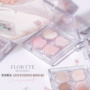 FLORTTE Narcissistic 4 Colour Eyeshadow Palette 花洛莉亚自恋系列四色眼影盘 卧蚕下至眼线多用盘