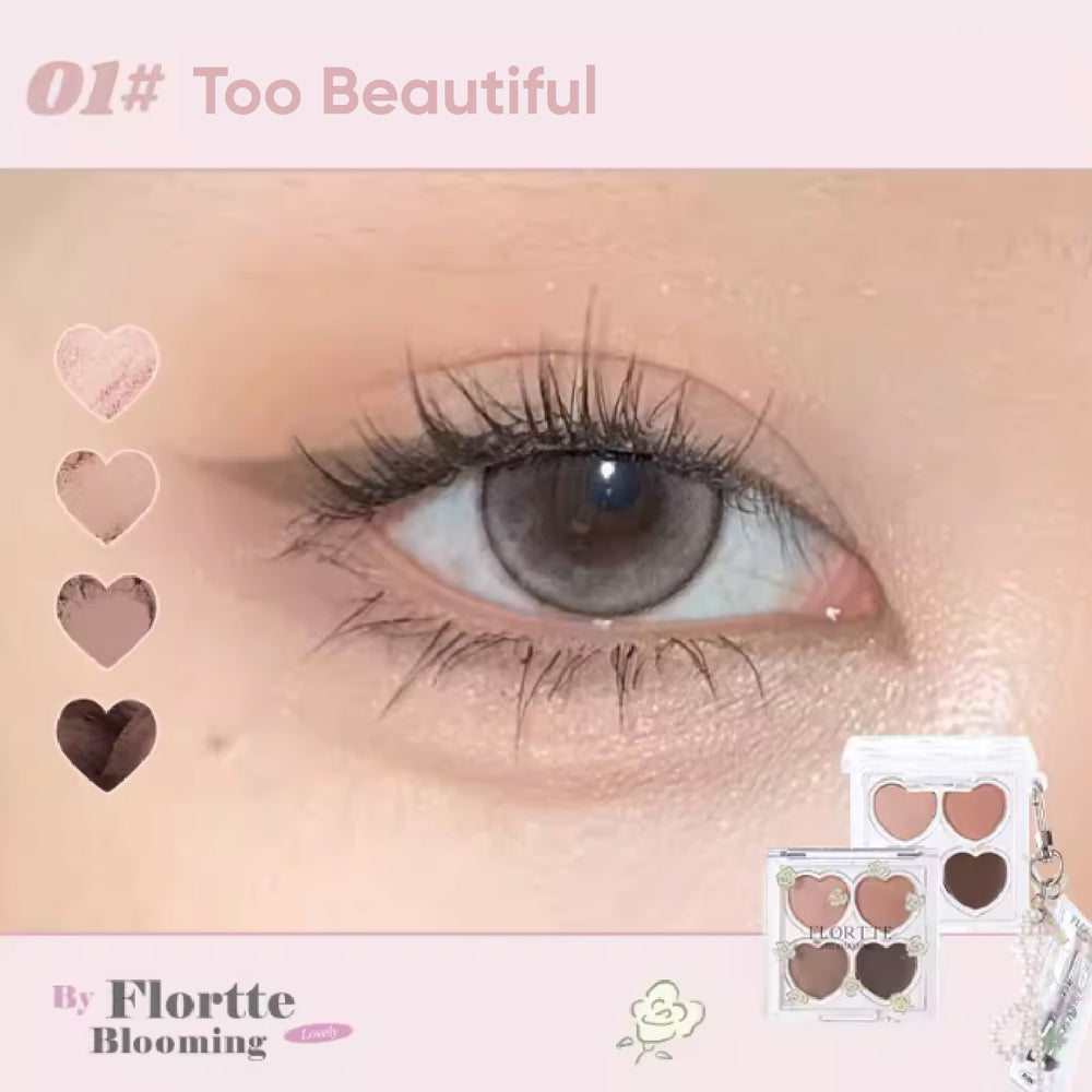 FLORTTE Narcissistic 4 Colour Eyeshadow Palette 花洛莉亚自恋系列四色眼影盘 卧蚕下至眼线多用盘