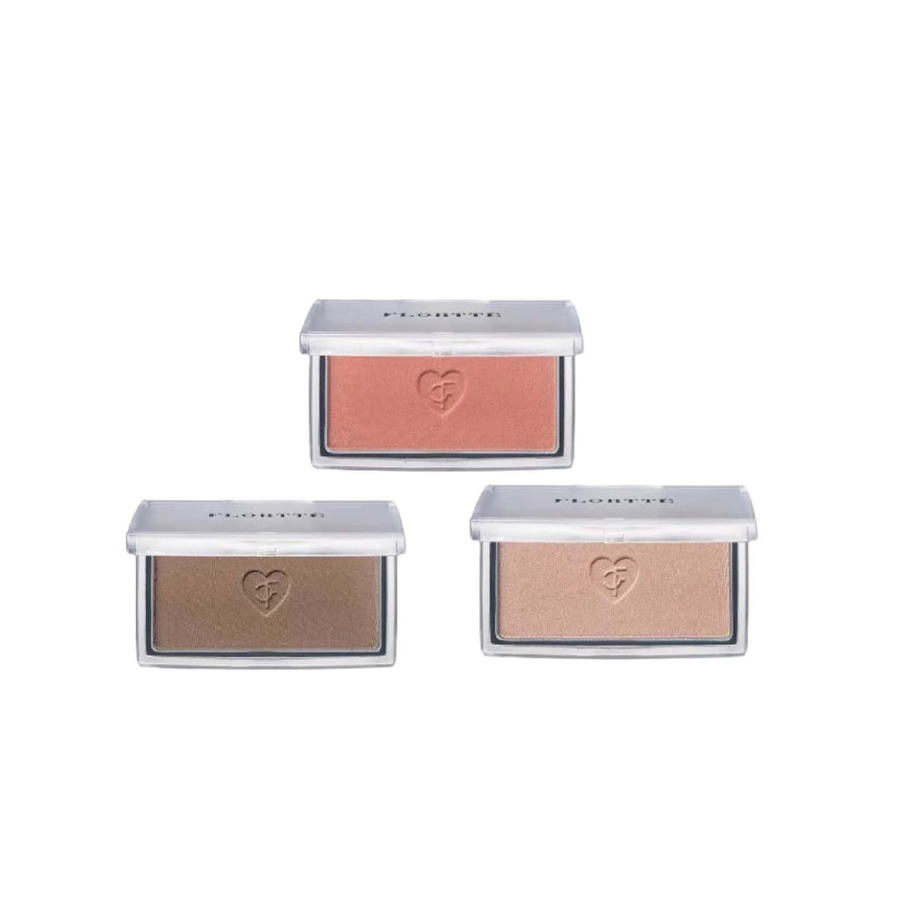 FLORTTE Yummy's Daily Blush Highlight Contour 花洛利亚Flortte心跳蹦蹦系列腮红高光打亮修容饼