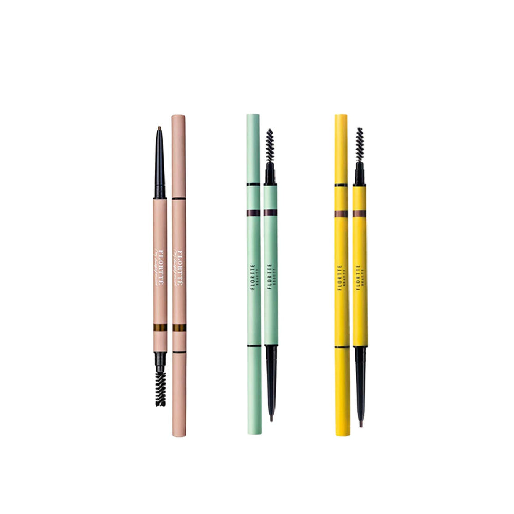 FLORTTE 2 in 1 Slim Eyebrow Pencil Flortte 旋转双头精细眉笔