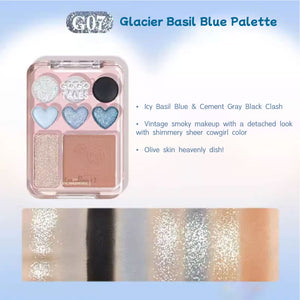 GOGO TALES All In One Sweet Heart Eyeshadow Blush Highlighter Gogotales 戈戈舞爱心眼影盘贴贴甜心腮红眼影盘