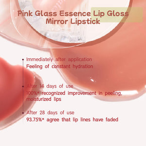 GOGO TALES Pink Glass Essence Lip Gloss Mirror Lipstick Gogotales 戈戈舞大冰桶粉琉璃精华唇蜜 唇部精华唇釉镜面