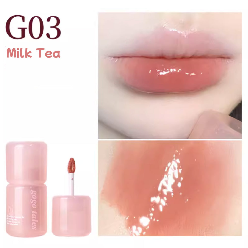 GOGO TALES Pink Glass Essence Lip Gloss Mirror Lipstick Gogotales 戈戈舞大冰桶粉琉璃精华唇蜜 唇部精华唇釉镜面