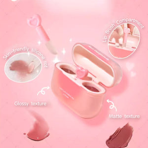 GOGO TALES Cloudy Double Lip Cream Mirror Lip Glaze Gogotales 戈戈舞云感双拼唇霜 镜面水光唇釉