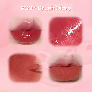 GOGO TALES Cloudy Double Lip Cream Mirror Lip Glaze Gogotales 戈戈舞云感双拼唇霜 镜面水光唇釉