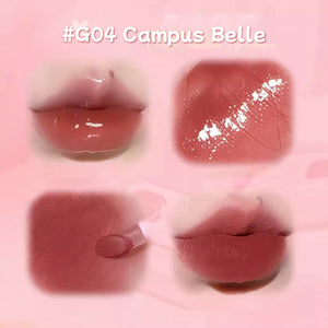 GOGO TALES Cloudy Double Lip Cream Mirror Lip Glaze Gogotales 戈戈舞云感双拼唇霜 镜面水光唇釉