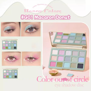 GOGO TALES Play Square 15 Colors Eyeshadow Palette Gogotales 戈戈舞玩色方格15色眼影盘 大地色哑光盘闪片