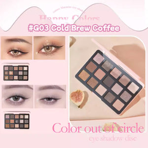 GOGO TALES Play Square 15 Colors Eyeshadow Palette Gogotales 戈戈舞玩色方格15色眼影盘 大地色哑光盘闪片