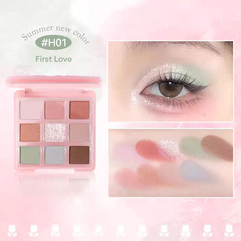 HOLD LIVE Powdery Ripple Eyeshadow Palette Holdlive 粉醺波纹冰裂眼影盘 珠哑光眼影